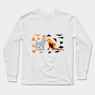 Cat love Geometry Long Sleeve T-Shirt